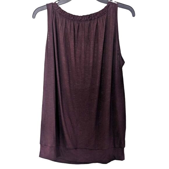 Adorable Womens LOFT Rayon Stretch Maroon Tank Top Size MEDIUM - Picture 3 of 4